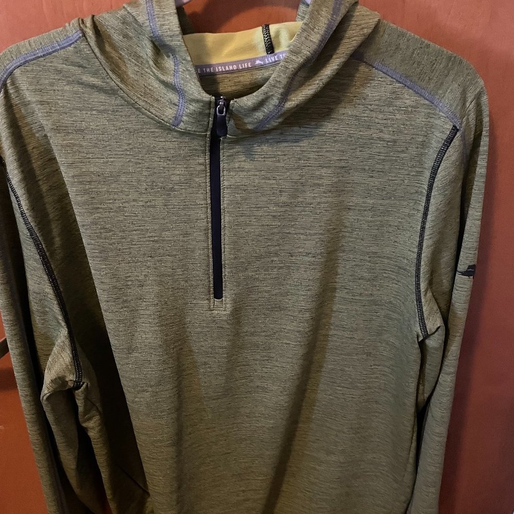 Tommy Bahama Quarter Zip Hooded Pullover